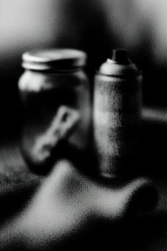 Ethereal Noir Grain style reference image — high-contrast monochrome