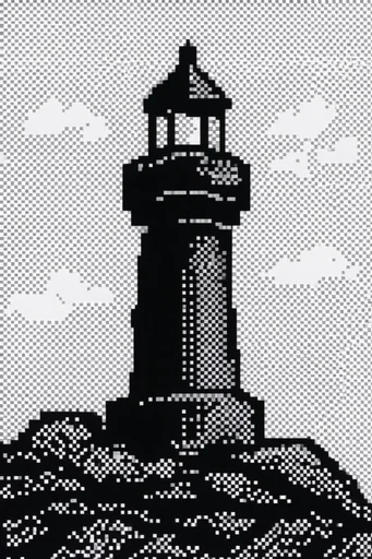 Retro Digital Dither style reference image — halftone stippling