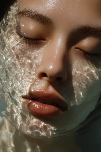 Luminous Hyper-Intimate Portraiture style reference image — dewy skin texture