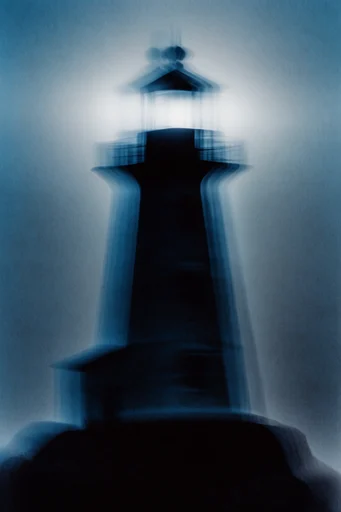 Ethereal Cyan Motion style reference image — high-contrast silhouette