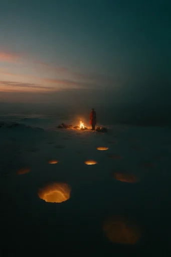 Nocturnal Amber Chiaroscuro style AI image example 2