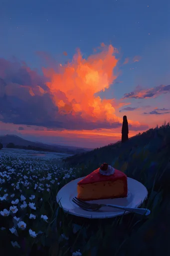 Fiery Twilight Expressionism style reference image — glowing gradient lighting