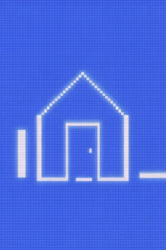 Retro-Digital Blue Mosaic style reference image — CRT scanline texture