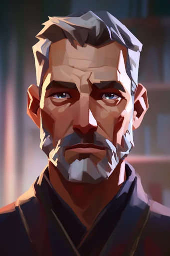 Cinematic Angular Noir style reference image — stylized concept art