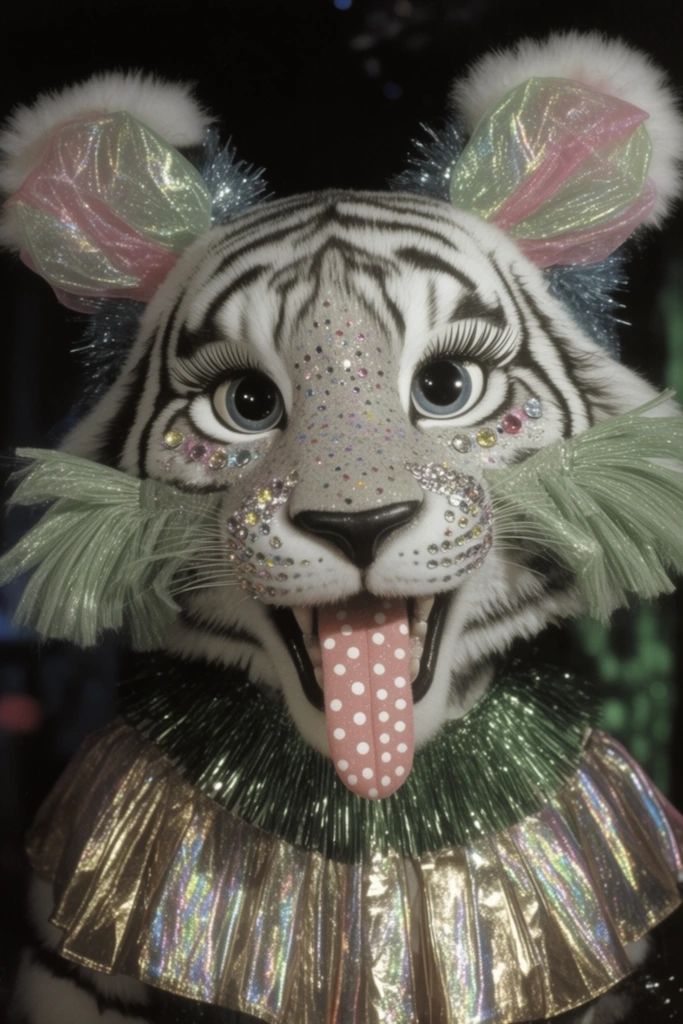 Luminous Retro Disco style AI image example 3