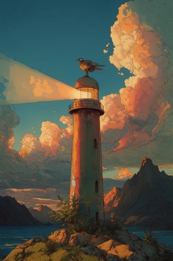 Vintage Cosmic Surrealism style reference image — surreal cosmic landscape