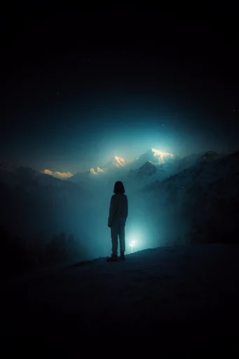Cinematic Nocturnal Minimalism style reference image — cinematic night photography
