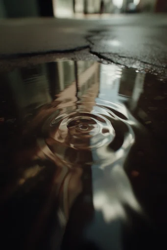 Luminous Liquid Abstraction style reference image — liquid ripple distortion