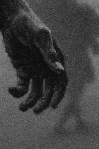 Gritty Monochromatic Noir style reference image — photocopy texture