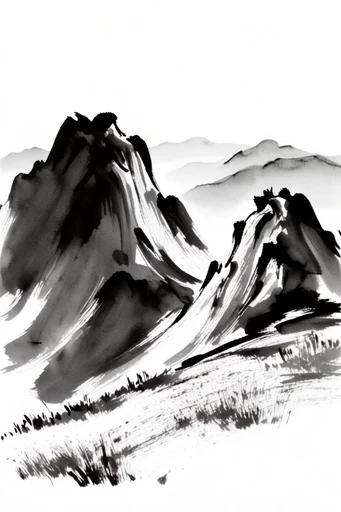 Dynamic Sumi-e Minimalism style reference image — sumi-e ink painting