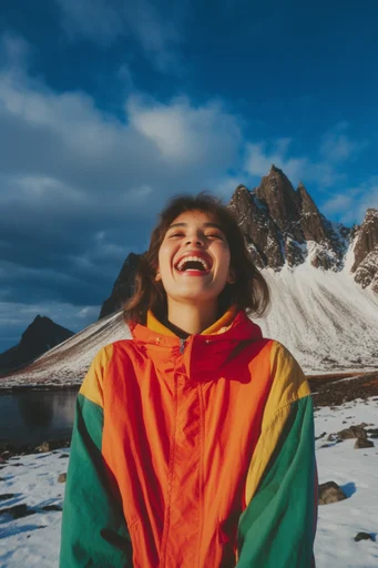 Vibrant Sunlit Optimism style reference image — candid portrait