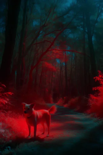 Infrared Nocturnal Gothic style reference image — high contrast chiaroscuro