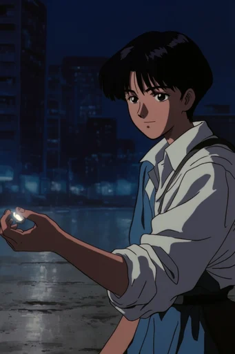 Midnight Cel Aesthetic style reference image — nocturnal moody color palette