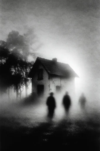 Cinematic Monochrome Noir style AI image example 4