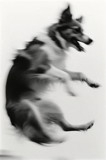 Ethereal Kinetic Monochrome style reference image — dynamic movement