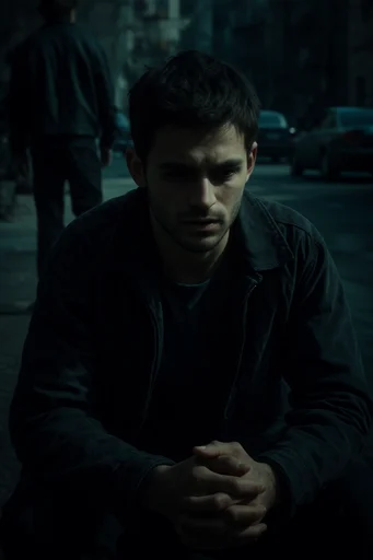 Cinematic Noir Introspection style reference image — tactile textures
