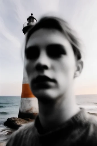 Experimental Noir Monochromes style reference image — dreamy soft focus