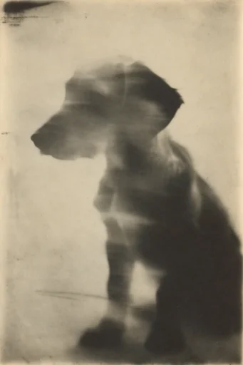 Experimental Darkroom Noir style reference image — double exposure