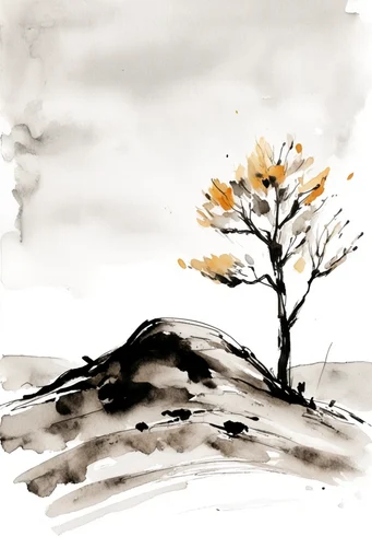 Expressive Ink Minimalism style AI image example 2