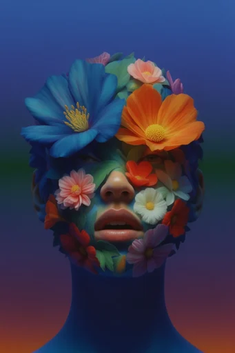 Vibrant Chromatic Botanical Surrealism moodboard — generate AI images in this style
