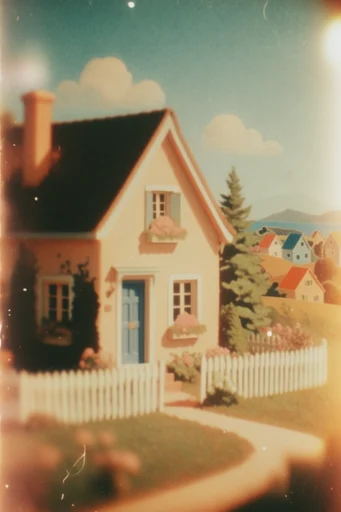 Dreamy Amber Retro style AI image example 4