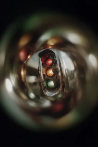 Refractive Surrealist Macro style reference image — refractive liquid distortion