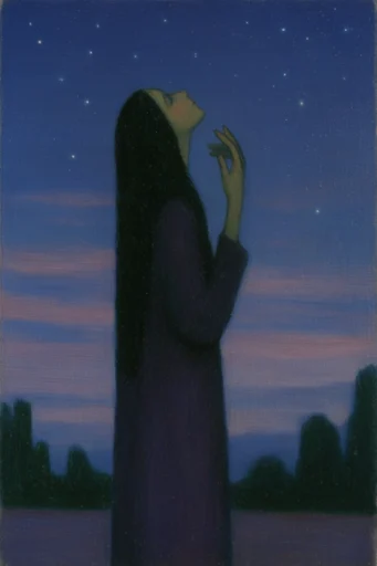 Mystical Folk Surrealism style reference image — soft chiaroscuro lighting