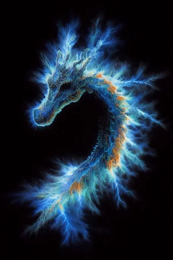 Luminous Astral Void style reference image — dendritic plasma texture