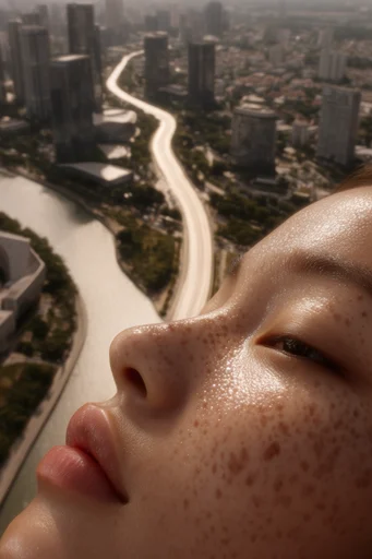 Luminous Hyper-Intimate Portraiture style reference image — extreme macro portrait