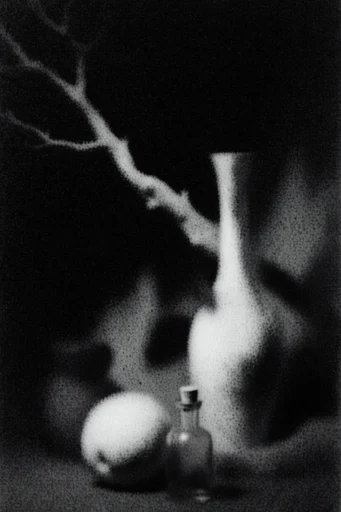 Gritty Liminal Noir style reference image — high-contrast monochrome