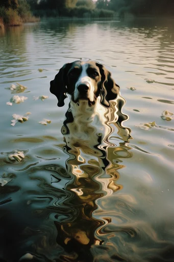 Surreal Fluid Refraction style reference image — dreamy vintage texture