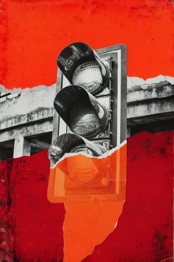 Surreal Retro-Futurist Collage style reference image — retro-futurism