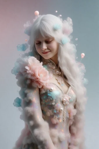 Ethereal Porcelain Surrealism style reference image — ethereal botanical elements