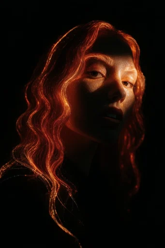 Luminous Nocturnal Chiaroscuro style reference image — shimmering texture