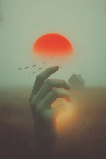 Minimalist Solar Surrealism style reference image — minimalist brutalist architecture
