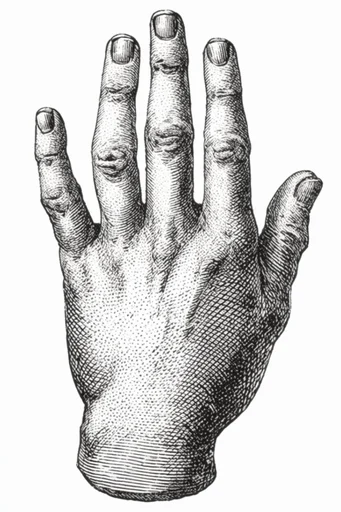Monochrome Engraving Revival style reference image — detailed cross-hatching