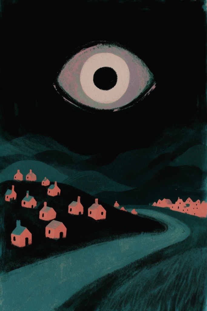 Nocturnal Risograph Mysticism style AI image example 2