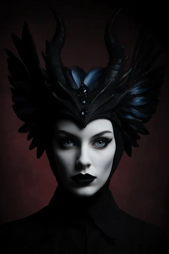 Avant-Garde Crimson Noir style reference image — avant-garde portraiture
