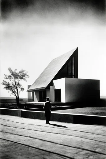 Cinematic Brutalist Noir style reference image — chiaroscuro lighting
