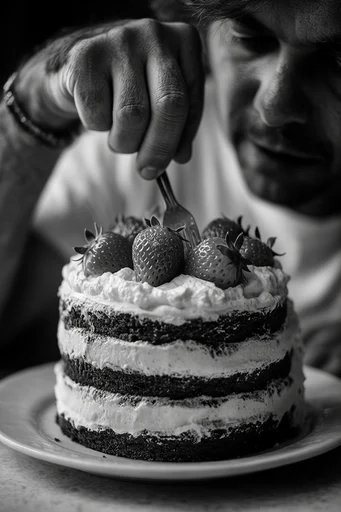 Intimate Monochrome Macro style reference image — minimalist background