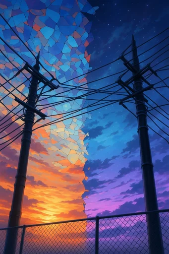 Prismatic Anime Apocalypse style reference image — vibrant anime style