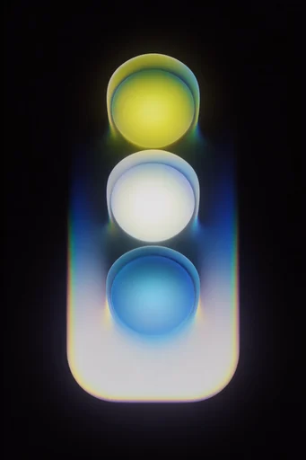 Chromatic Minimalist Abstraction style reference image — volumetric gradient lighting