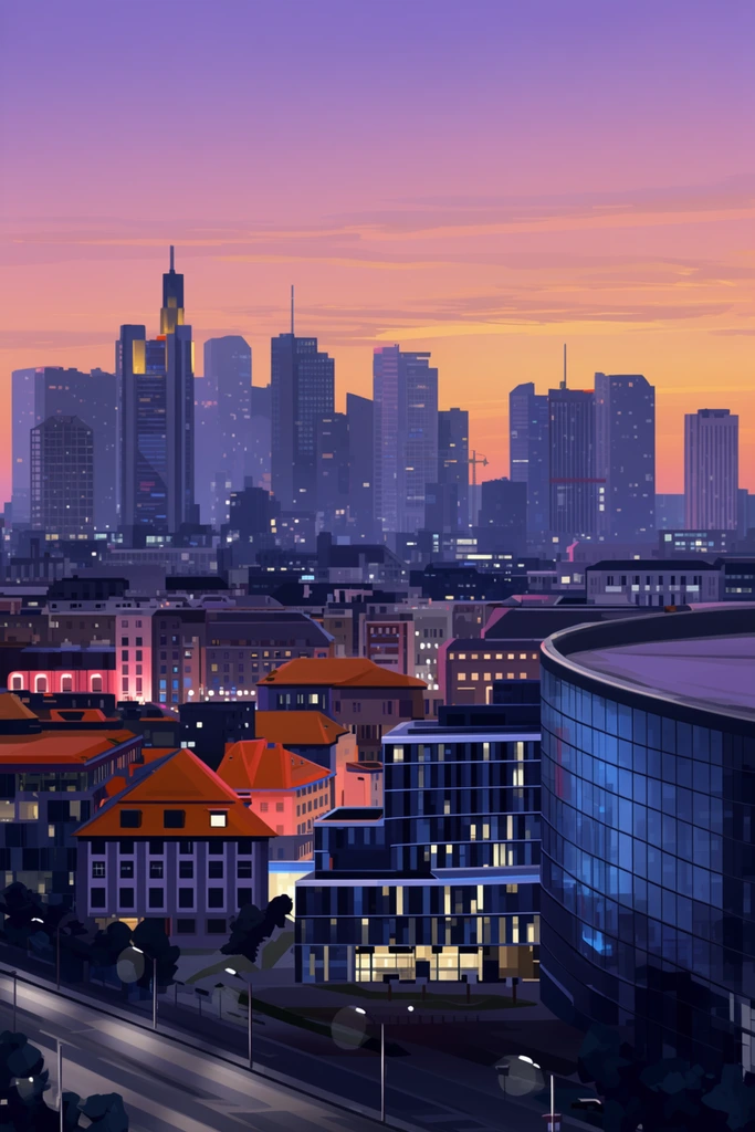 Neon Twilight Metropolis style AI image example 2