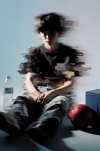 Fragmented Digital Surrealism style reference image — pixel sorting
