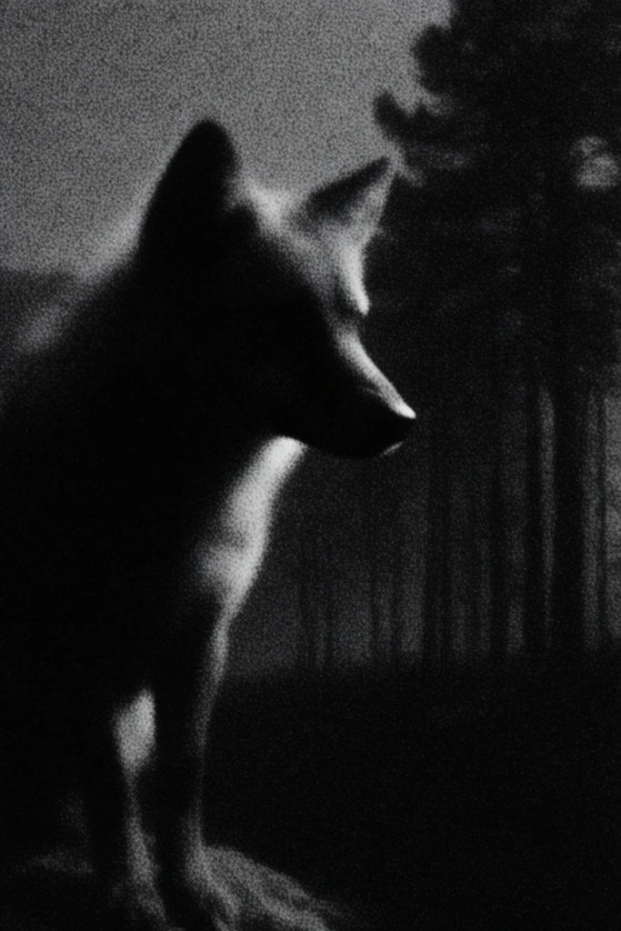 Gritty Monochrome Analog style AI image example 3