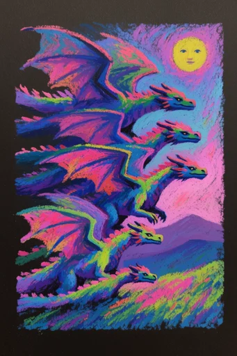 Luminous Electric Expressionism style reference image — luminous color transitions
