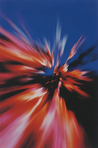 Kinetic Prismatic Nocturne style reference image — high-contrast neon streaks