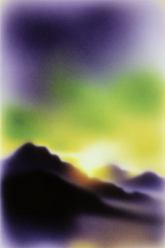 Ethereal Bio-Luminescent Grain style reference image — heavy film grain