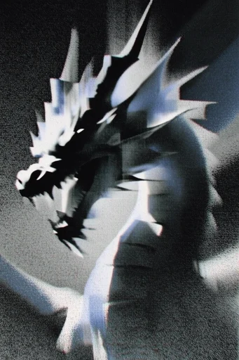 Analog Glitch Noir style reference image — photocopy texture