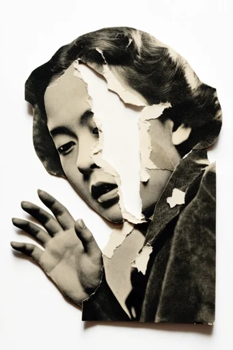 Deconstructed Archival Collage moodboard — generate AI images in this style